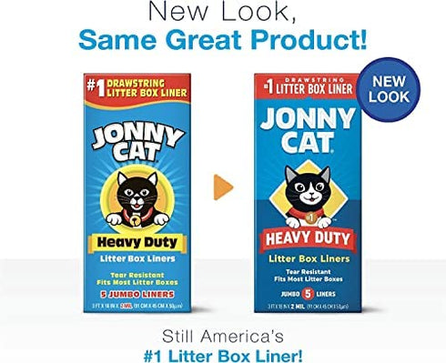 JONNY CAT Heavy Duty Litter Box Liners, Jumbo, 5ct